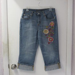 Girls Embroidered Capris Size 12 1/2